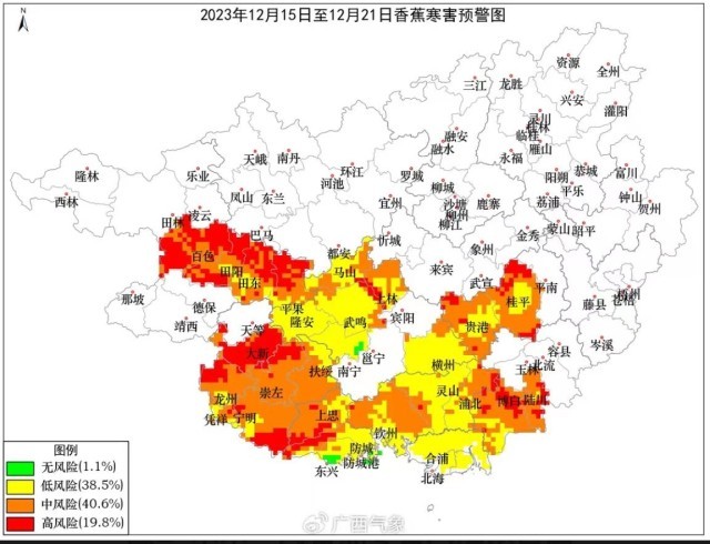 天博·综合体育水果也有冻害风险预警？广西提示香蕉火龙果注意防御(图1)
